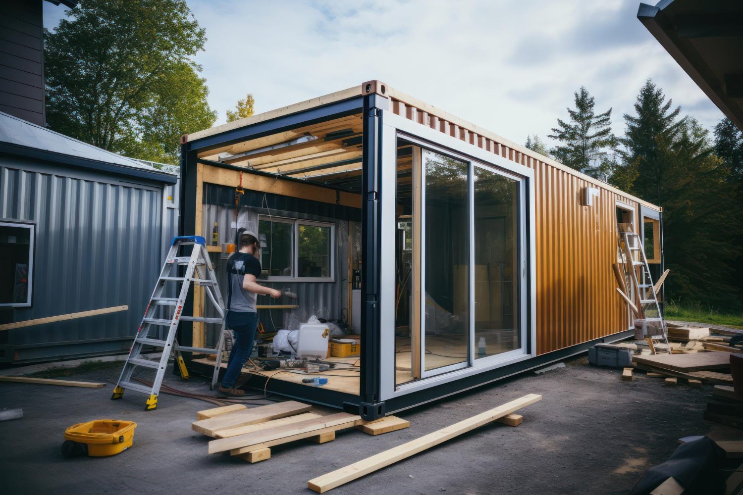 turning-steel-into-style-construction-trendy-tiny-container-home-construction-process